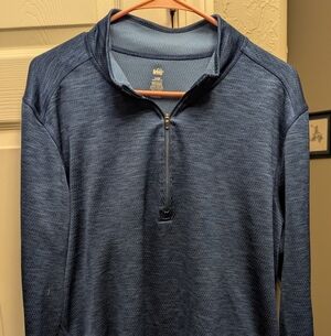 REI Blue Quarter-Zip Tech Shirt
